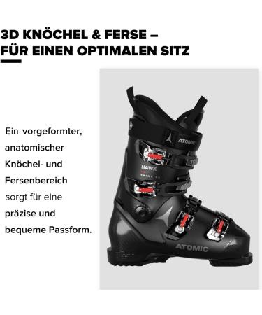 Atomic Hawx Prime 90 Ski Boots - Black Alpine Boot with 3D Ankle & Heel | Medium-Wide Fit for Advanced Skiers (27/27.5) - Buy Online on GoSupps.com