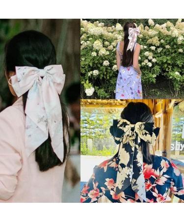 Hair Clips Spring Satin Girls Bow Hair Band Trendy Ribbon Hairpin Temperament Ribbon Bow Ladies Headwear Hair Accessories Blue Hair Clips (Size : Houndstooth-1) - Buy Online on GoSupps.com