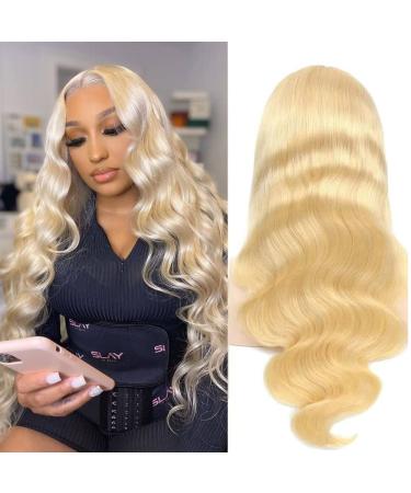 30 Inch Lace Front Wig Human Hair 13x4 HD 613 Body Wave Blonde Lace Front Wigs Human Hair Pre Plucked with Baby Hair 613 Frontal Wig 150% Density Brazilian Virgin Hair for Women 30 Inch 30 Inch 13x4 Body Wave Lace Front Wi…