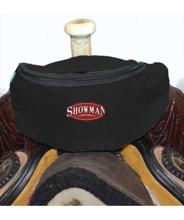 Showman BLACK Insulated Convenient Phone Accessory Snack Nylon Saddle Pouch Sack