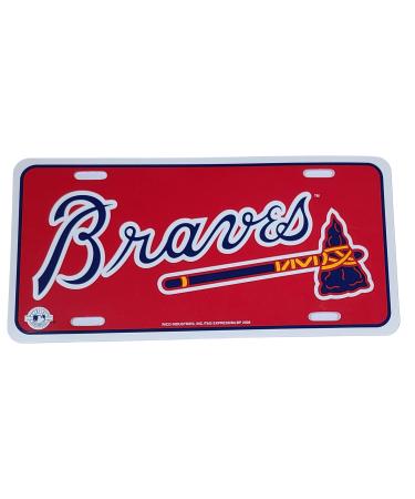 MLB Auto Vehicle Truck Car License Plate Tag Cover (Atlanta Braves)