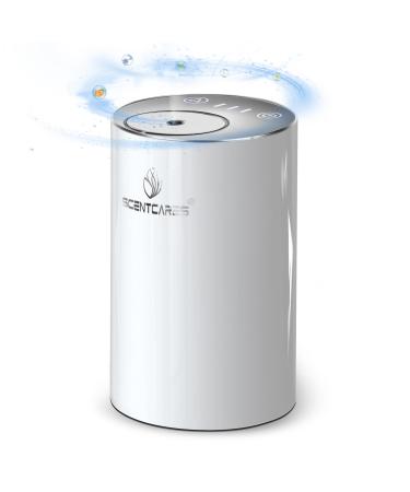 Waterless for Essential Oils Waterless Diffuser - Battery Operated No Water & Portable & Smart & Cordless Design for Cold Mist (White)