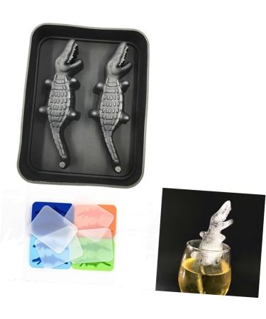 Cabilock 1pcs Ice Maker Crocodile Sphere Silicone Mold Silicone Candy Mold Round Ice Cubes Molds Tray Whisky 17.5X13.5X4cm As Shown - Buy Online on GoSupps.com