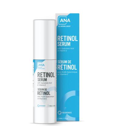 All Natural Advice Retinol Serum for Face Rejuvenating Hydration Face Serum with Hyaluronic Acid Vitamin E & Organic Botanicals (50ml / 1.7 fl.oz.)