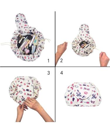 Lazy Cosmetic Bag - Portable Large Makeup Travel Organizer for Women & Girls | Stylish Storage Solution - Buy Online on GoSupps.com