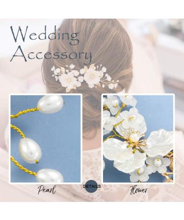 Edary Bridal Wedding Vine Gold Rhinestone Headpiece - Flowers & Leaves Accessory for Women & Girls | International Shipping Available - Buy Online on GoSupps.com