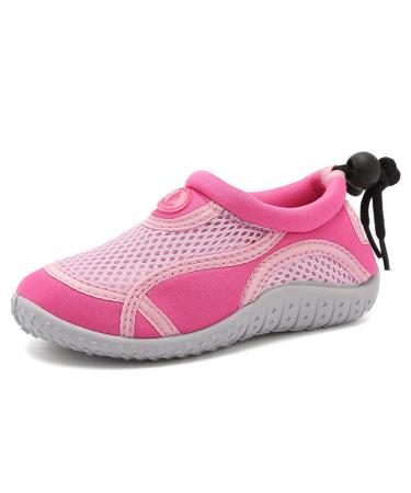 CIOR Toddler Kid Water Shoes Aqua Shoe Swimming Pool Beach Sports Athletic Shoes for Girls and Boys 5 Big Kid Classic.new.pink