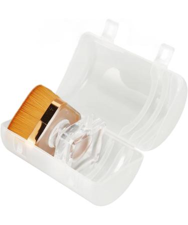 Makeup Foundation Brush Synthetic 2pcs Strong Grasping Power Transparent Base Loose Powder Foundation Brush for Home - Buy Online on GoSupps.com