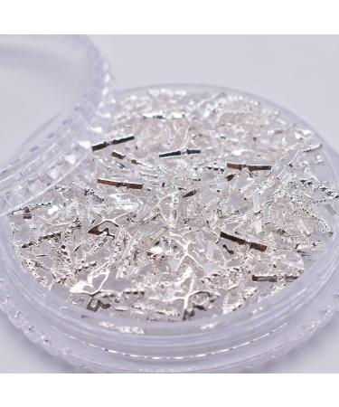LIFOOST 100pcs Butterfly Nail Charms Silver Nail Art Studs | 3D Nail Jewelry for Acrylic Nails Designs - Buy Online on GoSupps.com