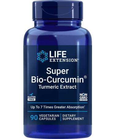 Life Extension Super Bio-Curcumin Turmeric Extract 400mg 90 Veg Caps - Vegetarian Capsules - Non-GMO - Highly Absorbable 90 Count (Pack of 1)