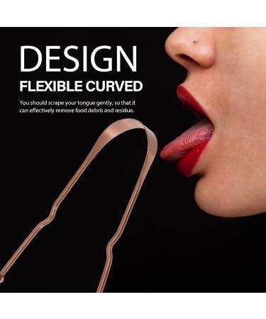 Stainless Steel U Shape Tongue Scraper - Portable Rose Gold Tongue Brush for Oral Care | Best Tongue Cleaning Tool for Adults - Buy Online on GoSupps.com