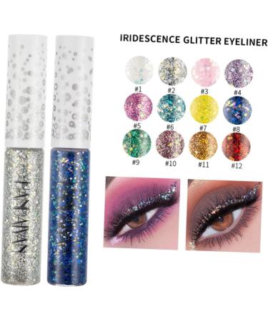 VINTORKY 12pcs Glitter Eyeliner Eye Shadow Eyeshadow Liquid Eyeliner Shinny Eyeliner - Buy Online on GoSupps.com