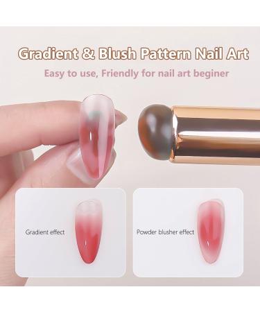 WOKOTO 4 Pcs Ombre Nail Brush Set - Gradient Nail Sponges & Silicone Brushes for Gel Nails Acrylic Application & French Tip Nail Art - Essential Nail Art Tools - Buy Online on GoSupps.com