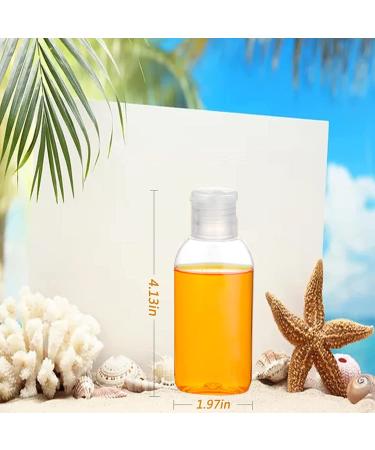 Clear Plastic Squeeze Bottles 5 Pack 2oz with Flip Cap - TSA Approved Travel Size for Shampoo, Conditioner & Lotion - Buy Online on GoSupps.com