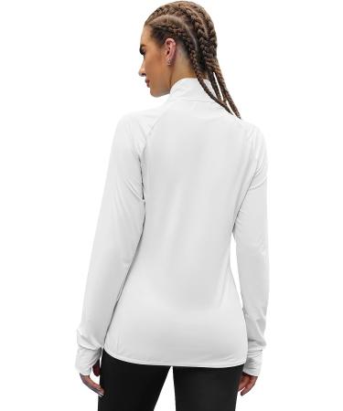 COOrun Women's UPF 50+ Sun Protection Hoodie Jacket Long Sleeve Active Shirt - White - Buy Online on GoSupps.com