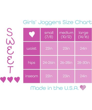 Sweet Hearts Girls' Sweatpants 4-Pack, Athletic Jogger Pants (7-16), Black/Grey/Fuchsia/Navy, Size 10-12 - Buy Online on GoSupps.com