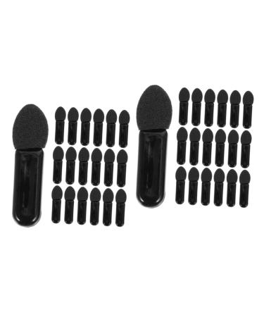 Didiseaon 200 Pcs Mini Eyeshadow Swab Eyelash Applicator Lipstick Brush Applicator Lip Balm Milky Cotton Black