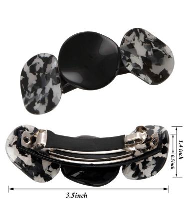 Loneedy Floral Hair Clips for Women | Retro-Classic Large Exquisite Hair Accessories (Black Dark Brown Gold) - Shop Internationally - Buy Online on GoSupps.com