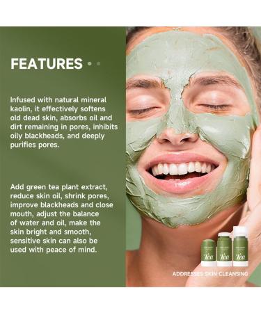 Green Tea Mask Stick with Silicone Scrubber | Deep Pore Cleanse & Blackhead Remover | Smooth Skin & Refine Pores - 45g/1.59oz - Buy Online on GoSupps.com