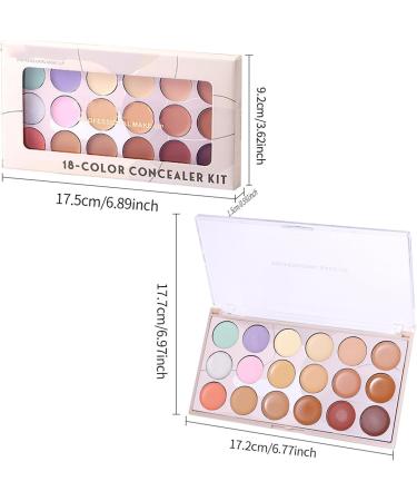 Concealer Contour Palette - Brightening Face Cream 18 Colors | Waterproof Concealer Makeup for Complexion Beauty Palette for Daily Use - Buy Online on GoSupps.com