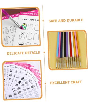 DOITOOL 2 Sets Manicure Exercise Book Pen Kit Nail Art Brushes Kit Nail Practice Liner Pen Nail Salon Supplies Nail Art Pen Nail Manicure Kit Nail Art Practice Supplies Nail Supplies Paper - Buy Online on GoSupps.com