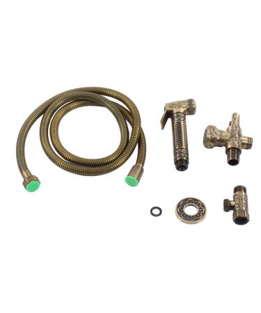 Antique copper-finish toilet-spray ancient bidet sprayer Interior thread and external thread G1/2 Einard. Antique copper-finish toilet sprayer with angle valve