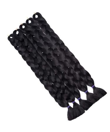 SEGO 41 Braid Extensions - Synthetic Crochet Braiding Hair (165g/Bundle) - Black | International Shipping Available - Buy Online on GoSupps.com
