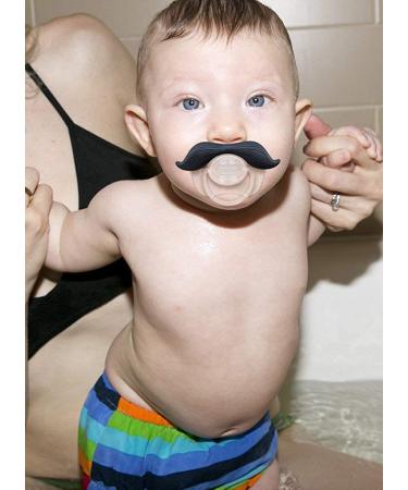 Hipsterkid Mustachifier Pacifier 0-6 Months | BPA-Free Orthodontic Silicone Nipple | Gentleman Black Mustache Binkies for Babies, Newborns & Infants - Buy Online on GoSupps.com