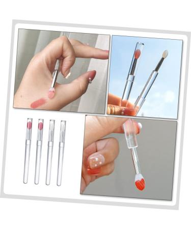 4pcs Silicone Lip Brush Set - Portable Lip Mask & Eyeshadow Makeup Tools for Effortless Lipstick & Lip Gloss Application - Buy Online on GoSupps.com