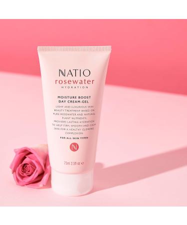 Natio Australia Rosewater Hydration Day Cream-Gel 2.5 oz - Moisturizer with Shea Butter for All Skin Types - Buy Internationally - Buy Online on GoSupps.com