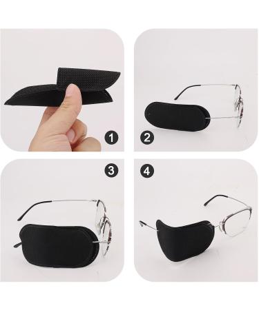 18pcs Reusable Glasses Eye Patches - 3 Sizes & Styles for Lazy Eye - Multifunctional Eye Patches for Kids & Adults (Black) - International Shipping Available - Buy Online on GoSupps.com