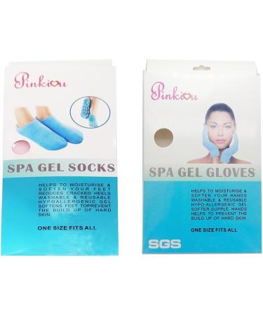 Moisturizing Socks and Gloves Set for Softening and Repairing Dry Skin with Aloe Lotion and Silicone - Pink - Buy Online on GoSupps.com