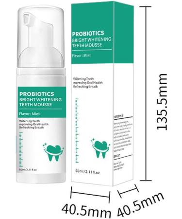 Whitening Toothpaste Mousse Probiotics Bright Whitening Teeth Mousse Herbal Brightening Oral Repair Mousse Teeth Mousse Toothpaste Refreshing Breath Deep Cleaning Toothpaste (3) - Buy Online on GoSupps.com