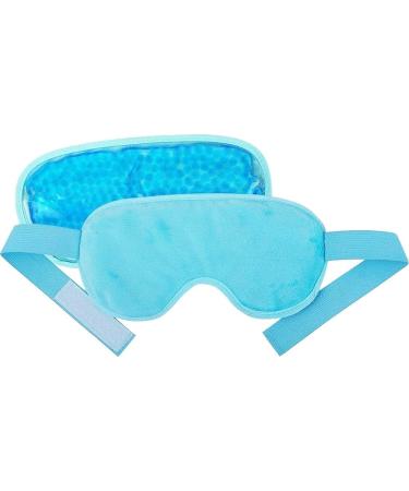 Blue Gel Eye Mask Cooling and Warming Treatment for Tired Puffy Eyes Headaches Hayfever Dry Eyes Reversible Design Silicone Velvet Adjustable Straps - Buy Online on GoSupps.com