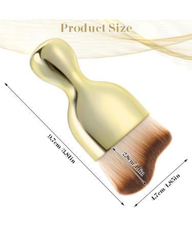 Angled Flat Makeup Brush | High Density Kabuki Foundation & Self Tanner Applicator for Face & Body | Soft Bristles for Sunscreen & Liquid Buffing - Ideal for Women & Men - Buy Online on GoSupps.com
