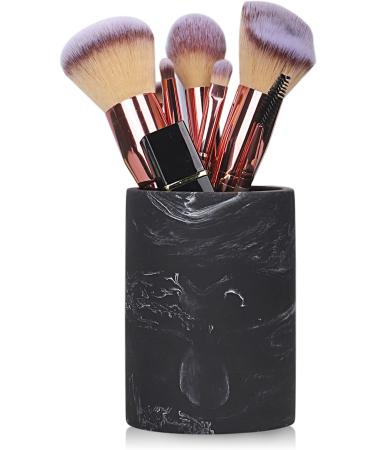 ZCCZ Marble Look Toothbrush Holder - Elegant Round Bathroom Accessory for Electric Toothbrushes Cosmetics & Razors - Stylish Black Decor - Buy Online on GoSupps.com