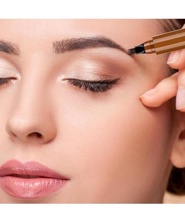 2pcs Magical Precise Waterproof Brow Pen Revolutionary Eyebrow Pencils Upgrade 4 Prong Tip Brow Pen 3d Microblading Eyebrow Pen Fine Stroke Eyebrow Liner Creates Natural. (Ash brown+Black) - Buy Online on GoSupps.com