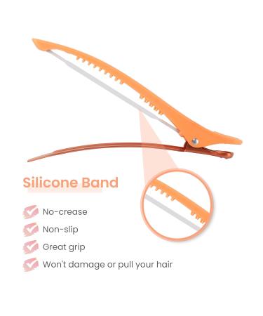 Aimike 6 Hair Clips for Styling & Cutting | Non-Trace Silicone Tape Compartment Clamps | Ideal for Thick & Thin Hair | Macaron Colors - Perfect Hairdressing Tools for Women - Buy Online on GoSupps.com