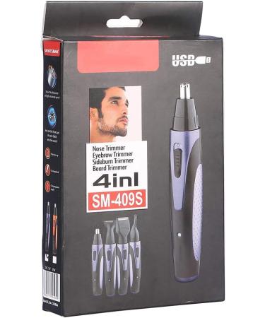 Buy 4-in-1 Nose Hair Trimmer & Electric Face Shaver Set - 360 Curved Head Stainless Steel Durable ABS - Black & Blue - International Shipping Available - Buy Online on GoSupps.com