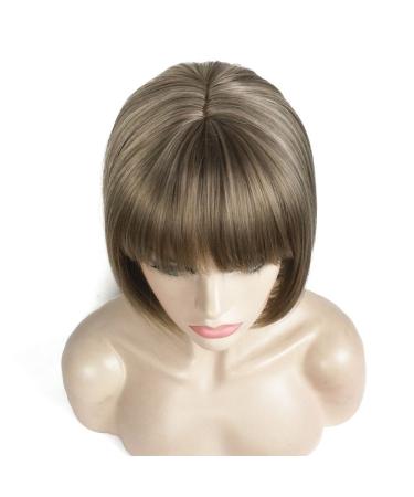 Aimole Short Bob Straight Wig with Cute Flat Bangs Synthetic Hair in 24M8+613 - Buy Online on GoSupps.com