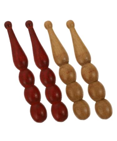Beavorty 12 Stk Pearl Massage Stift Stift Hand massage devices massage tab Massage wooden sticks Massage stick enemy home acupuncture dot.