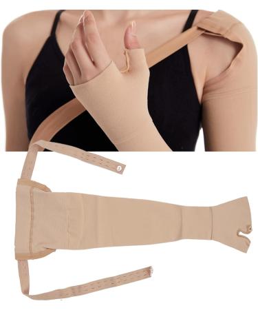 Lymphedema Arm Sleeve Breathable Soft Nylon Lightweight Portable Breast Cancer Arm Sleeve for Outdoor (Left Hand M) - Buy Online on GoSupps.com