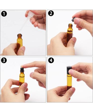 Essential Oil Roller Bottles 12Pcs 10ml Empty Rollerball Bottle Roll on Bottles with Stainless Steel Roller Balls Amber Glass Roller Bottles for Essential Oils Perfumes Cosmetics Aromatherapy Massage 10ml 12pcs Brown - Buy Online on GoSupps.com