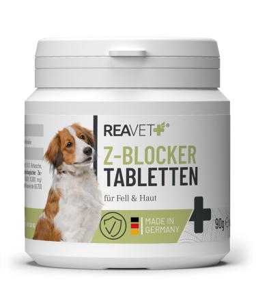 Reavet Z-Blocker tablets 60 pieces optimal for dogs in season I proven formula with beer yeast & thiamin i 4 month rations for dogs of all breeds & of all ages Z-blocker tablets 60stk.(90g)