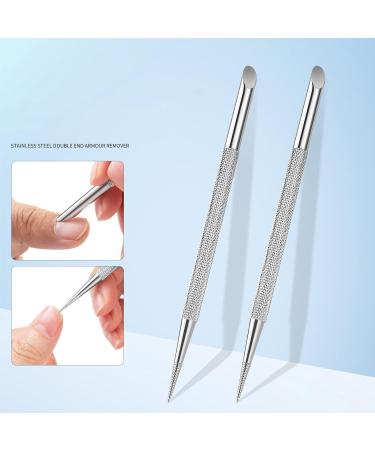 Stainless Steel Cuticle Pusher Nail Dotting Pen Nail Care Tool Double Ended Manicure Cuticle Remover Cleaner Nail Dotting Pen Set Nail Dotting Pens For Nail Art Nail Dotting Pen And Brushes - Buy Online on GoSupps.com