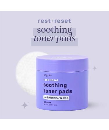 Shop SpaLife Beauty Rest & Reset Toner Pads - Nourishing Face Pads for Uneven Skin Tone Redness & Clogged Pores - Hydrating Aloe & Heartleaf Formula - Buy Online on GoSupps.com