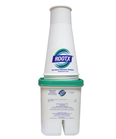 ROOTX - 4LB. JAR WITH FUNNEL/APPLICATOR Foaming root control for sewer lines and septic systems