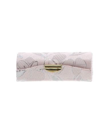 Elegant Ladies Lipstick Case with Mirror Purse Lip Stick Holder Peach