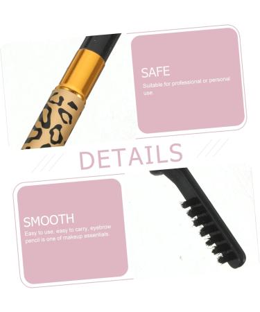 MUSISALY 2pcs Double Head Eyebrow Pencil Brow Gel Brow Brush Pencil for Eye Brown Teezers Puff) Uk Wooden 1 count (Pack of 1) Black - Buy Online on GoSupps.com