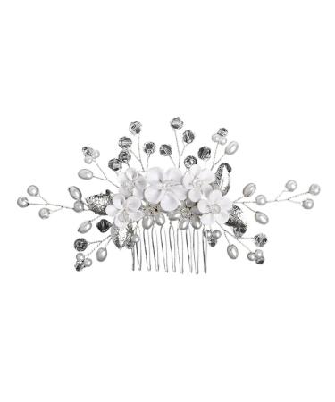 New 2025 Hair Combs Wedding Headpiece Bridal Pearl Hairpins Side Clips Fairy Floral Hair Jewelry Accessories Jewelry Fashion Accessories Creative Gift